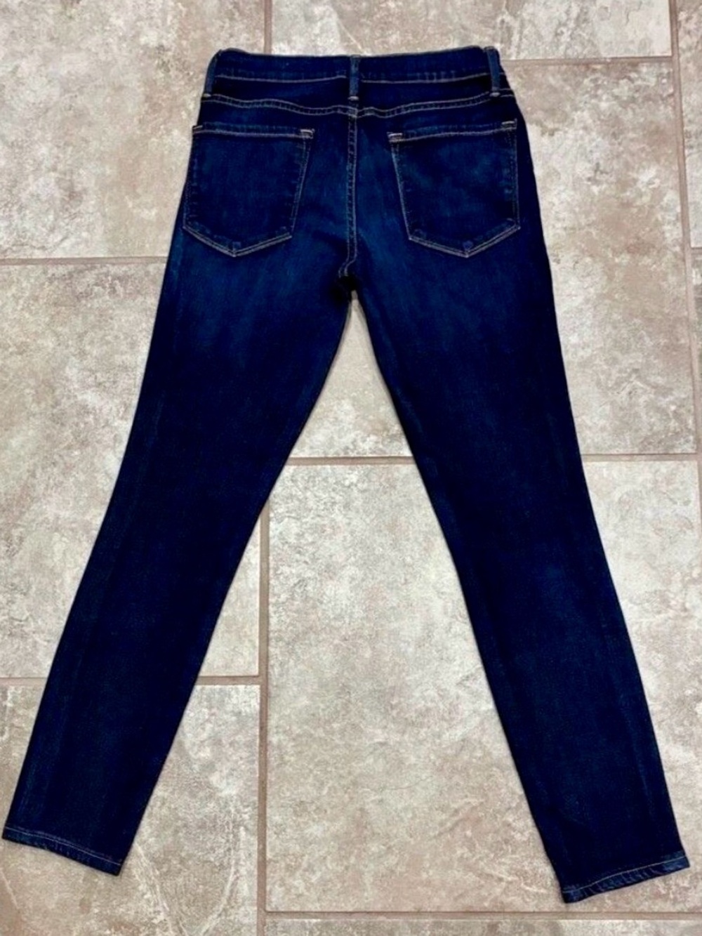 FRAME Le Skinny de Jeanne “Dame” Dark Indigo Wash Skinny Jeans Size 28x27 LNWT - Picture 6 of 12